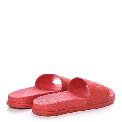 Louis Vuitton Rubber Damier Mens Waterfront Mules 6 Red 4 of 7