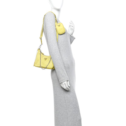 Prada Nylon Saffiano Re-Edition 2005 Shoulder Bag Ananas 2 of 10