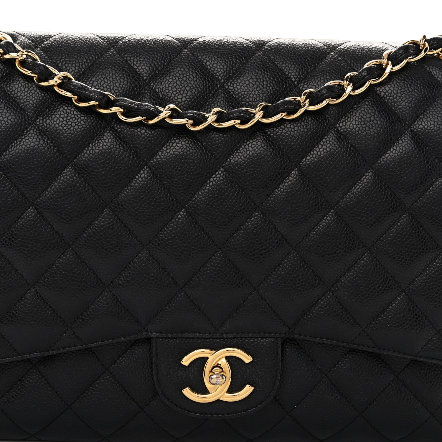 Chanel Caviar Quilted Maxi Double Flap Black 8 of 12