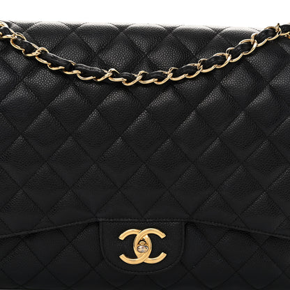 Chanel Caviar Quilted Maxi Double Flap Black 8 of 12