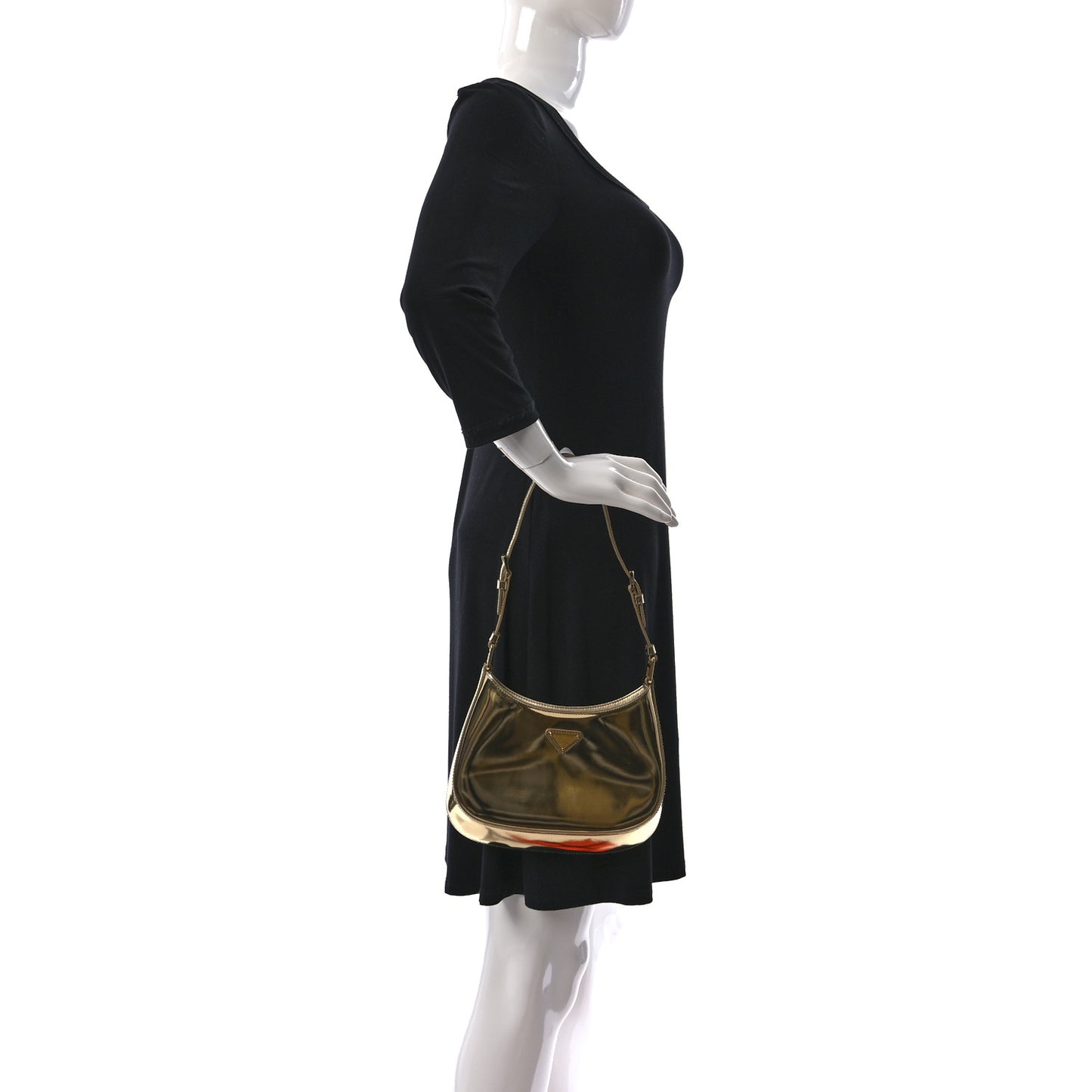 Spazzolato Cleo Adjustable Strap Shoulder Bag Platino