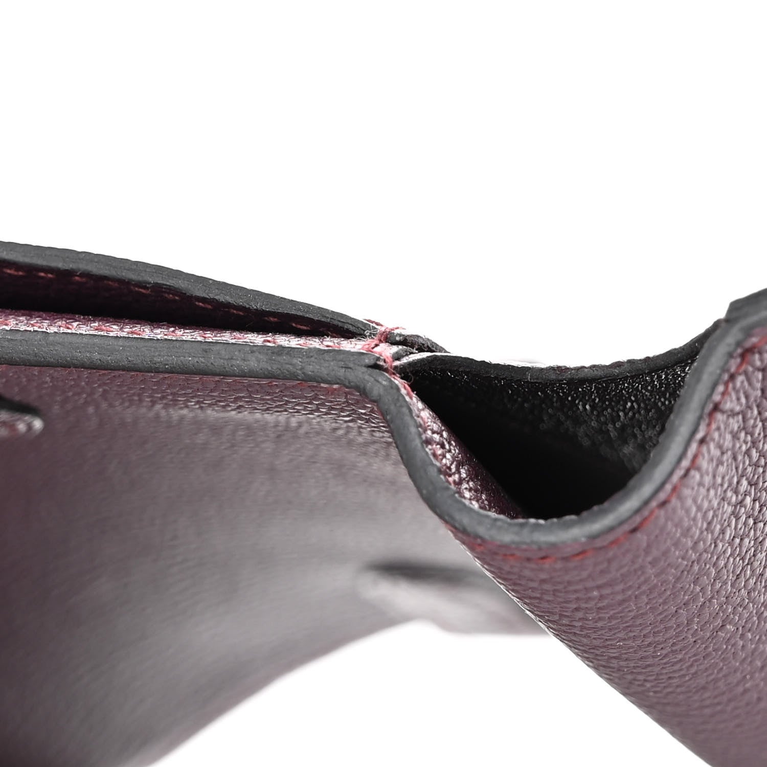 Hermes Chevre Mysore Medium Kelly Wallet Prune 8 of 10