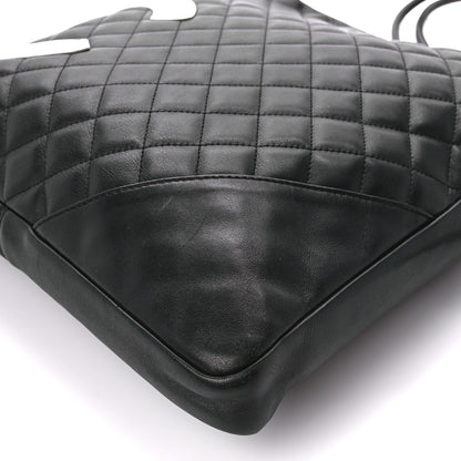 Chanel Calfskin Quilted Large Cambon Messenger Black White 10 of 13