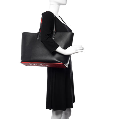 Christian Louboutin Calfskin Spikes East West Cabata Tote Black 2 of 9