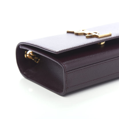 Saint Laurent Grain De Poudre Small Monogram Kate Satchel Armaranto 6 of 9