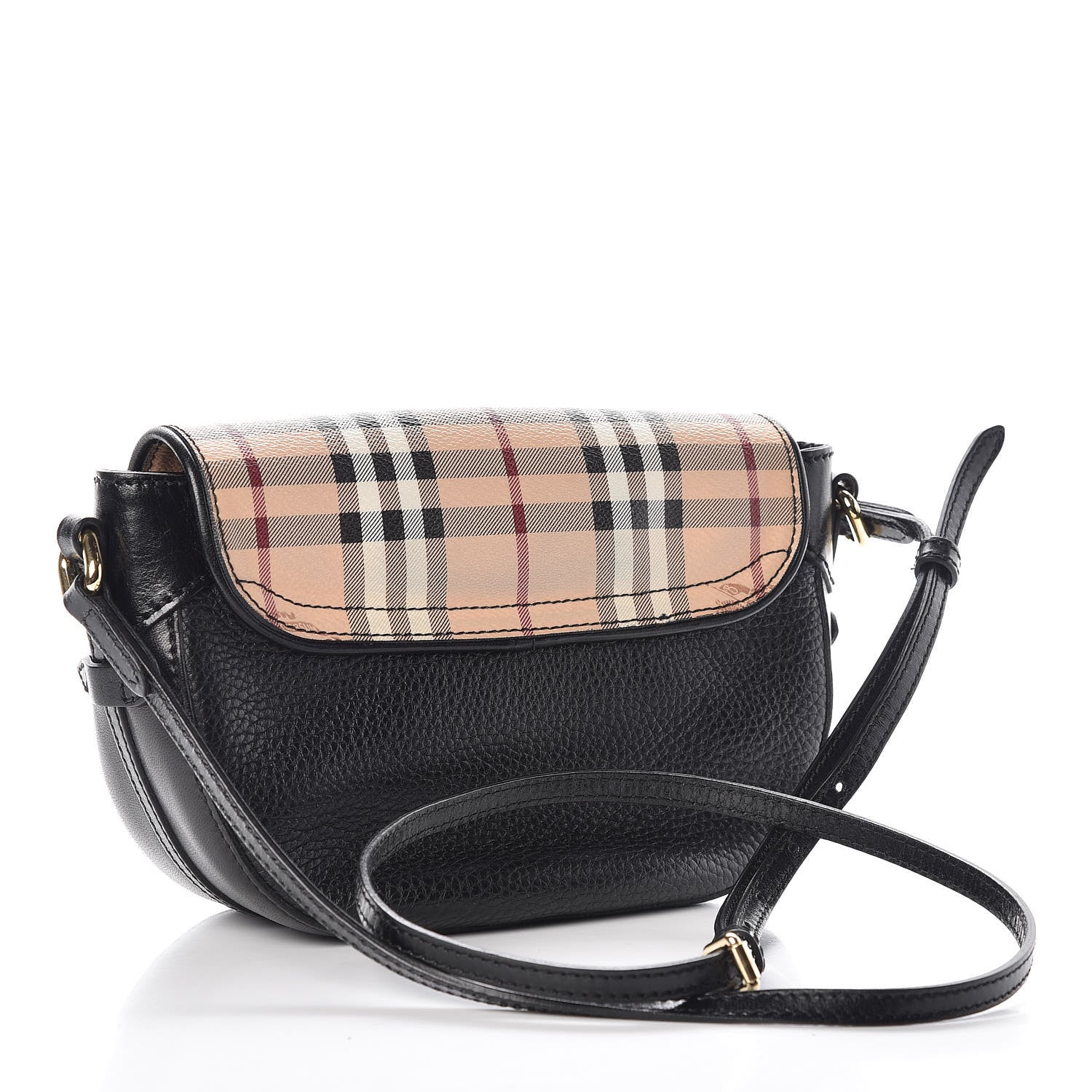 Burberry Haymarket Check Maydown Crossbody Bag Black 3 of 8