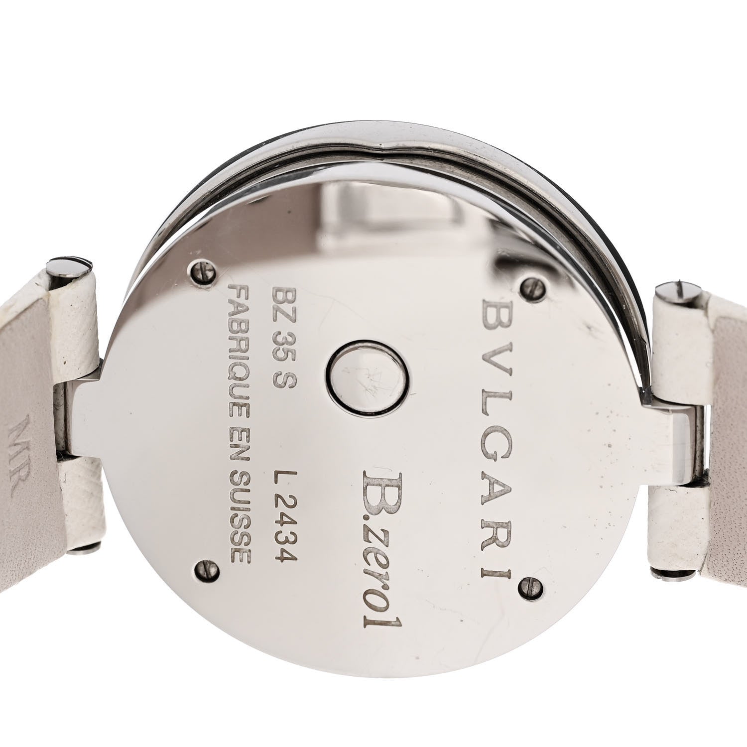 Bulgari Stainless Steel Calfskin Diamond Mother of Pearl 35mm B.zero1 Hearts Quartz Watch 4 of 6