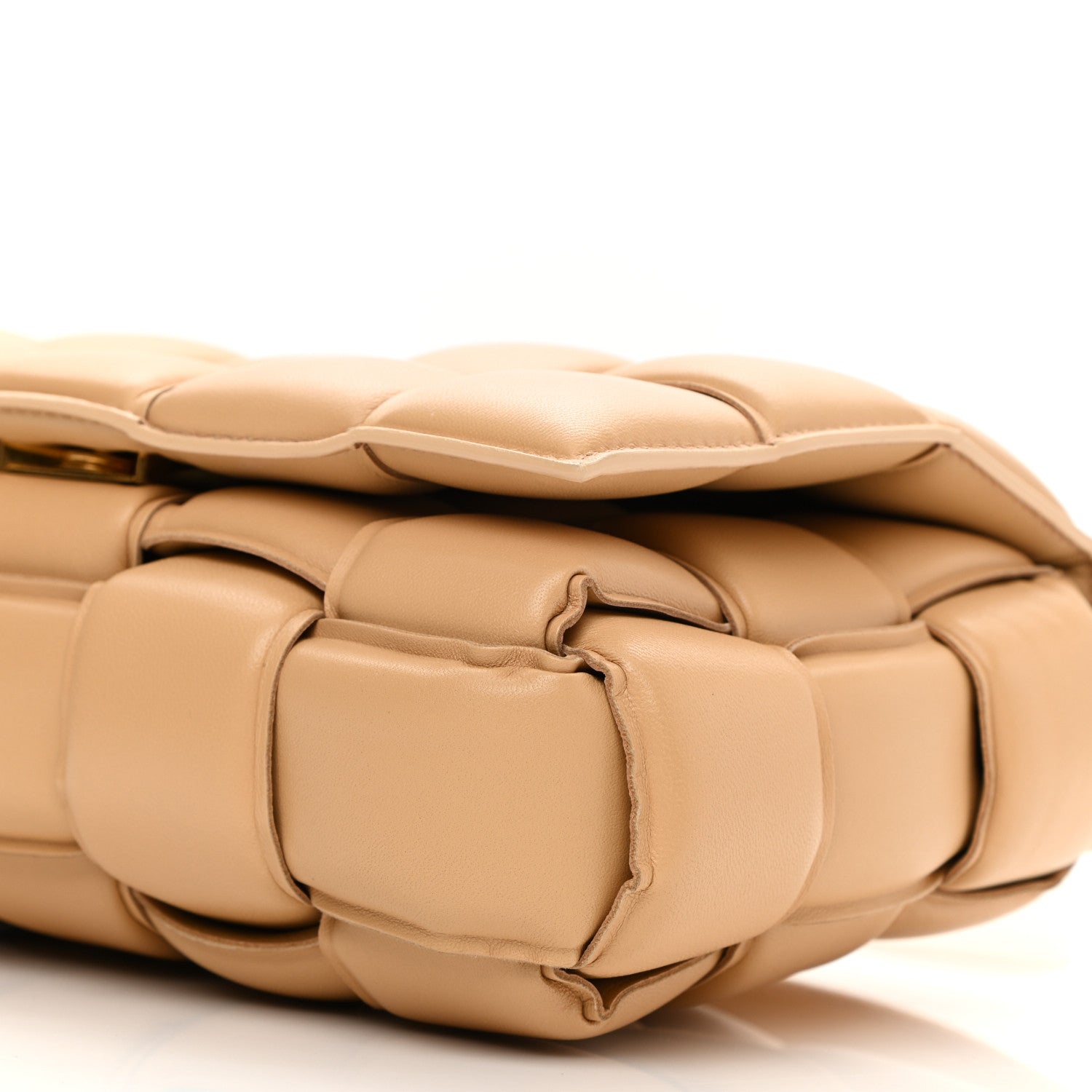Bottega Veneta Nappa Maxi Intreccio Padded Cassette Crossbody Bag Almond 9 of 10
