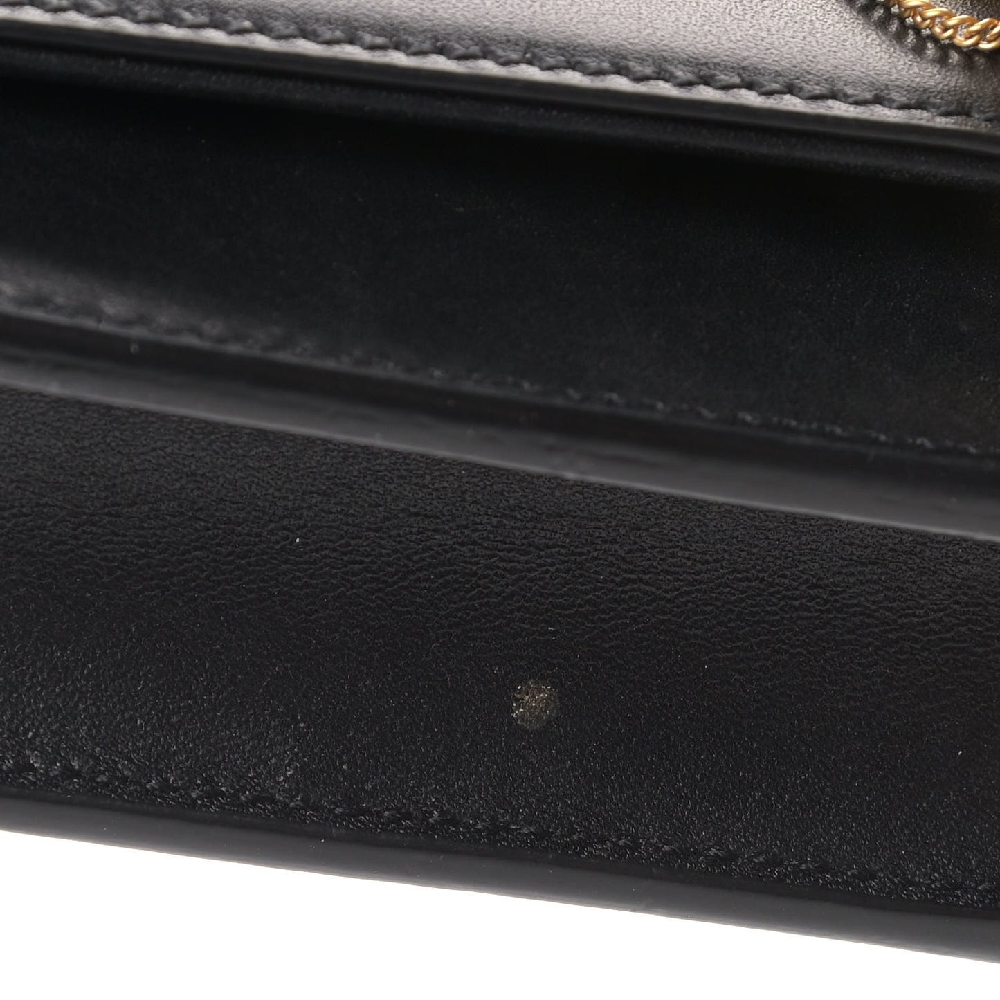 Smooth Calfskin Classic Monogram Kate Tassel Chain Wallet Black