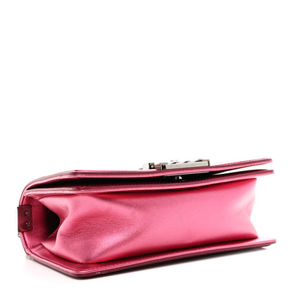 Chanel Metallic Patent Calfskin Quilted Small Boy Flap Pink 4 of 10