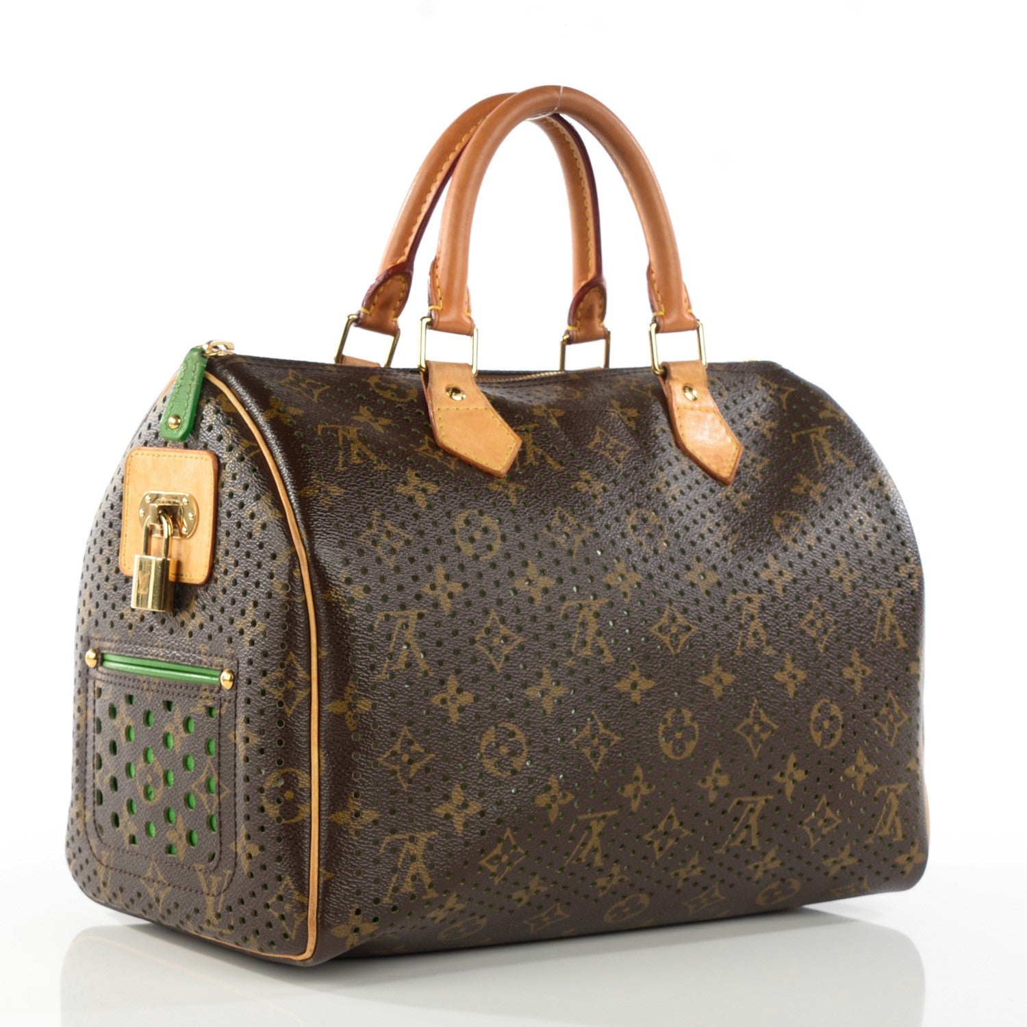 バッグ LOUIS VUITTON Monogram Perforated Speedy LOUIS VUITTON Speedy Monogram Perforated Satchel Bag Brown
