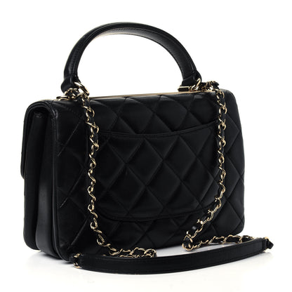 Chanel Lambskin Quilted Small Trendy CC Dual Handle Flap Bag Black 2 of 4