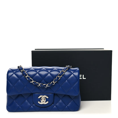 Chanel Lambskin Quilted Mini Rectangular Flap Royal Blue 11 of 11
