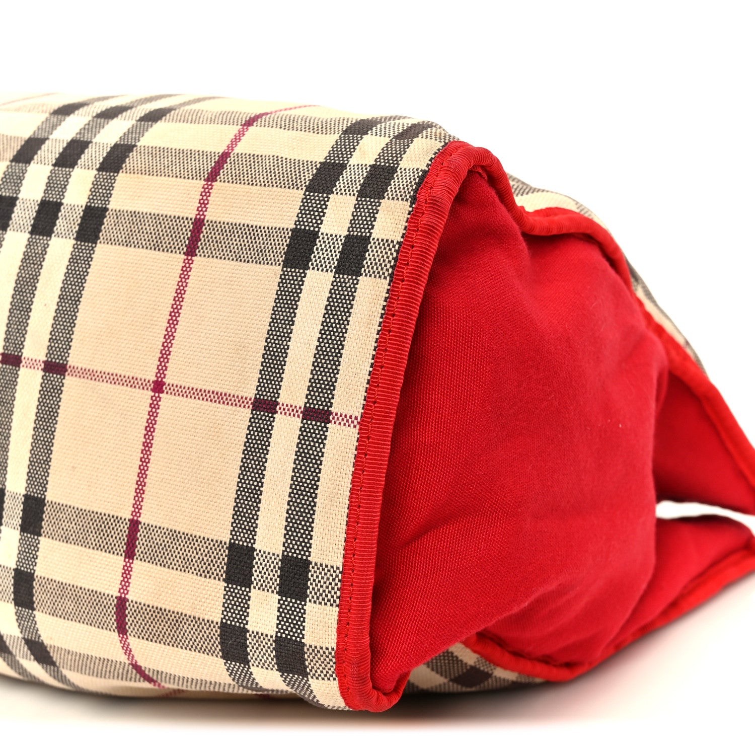Burberry Vintage Check Tote Red 10 of 12