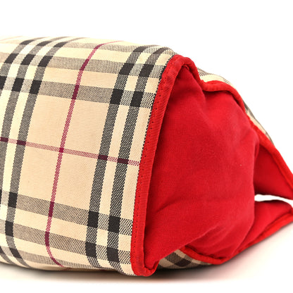 Burberry Vintage Check Tote Red 10 of 12