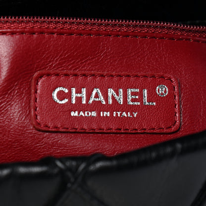 Chanel Lambskin Diamond Stitched CC Flap Shoulder Bag Black 12 of 26