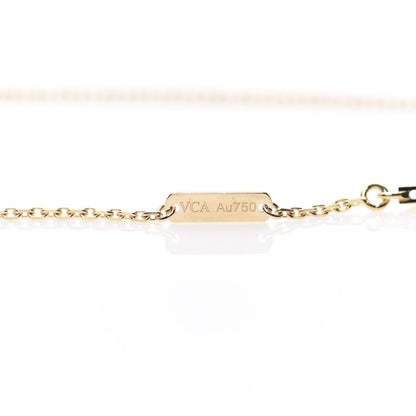Van Cleef & Arpels 18K Yellow Gold Mother of Pearl Vintage Alhambra Pendant Necklace 5 of 6