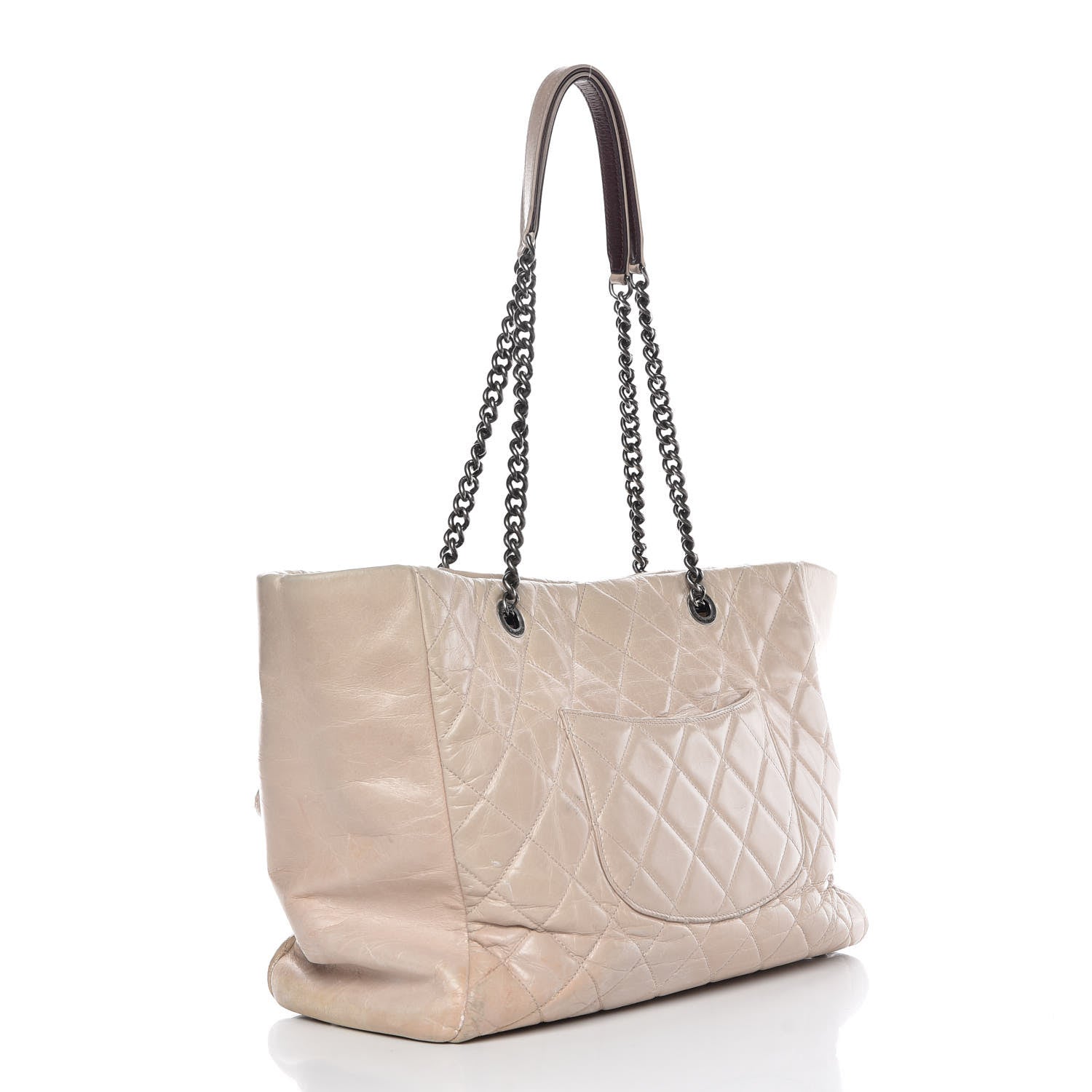 Chanel Glazed Calfskin Quilted Large Duo Color Tote Light Pink 3 of 20