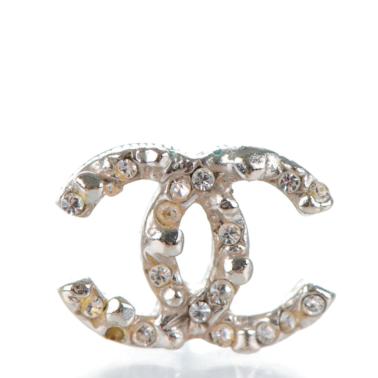 Crystal CC Earrings Silver