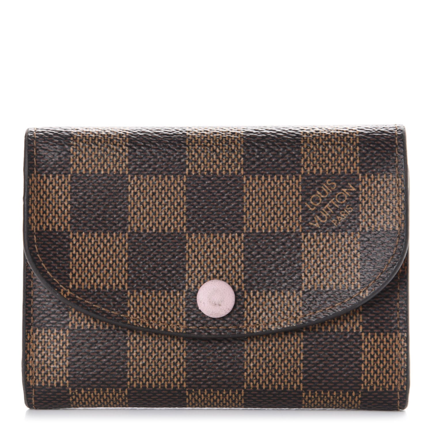 Louis Vuitton Damier Ebene Rosalie Coin Purse Rose Ballerine 1 of 8