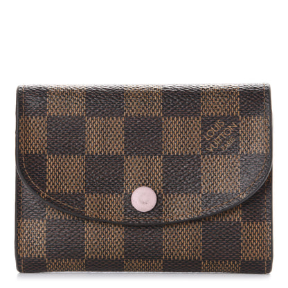 Louis Vuitton Damier Ebene Rosalie Coin Purse Rose Ballerine 1 of 8