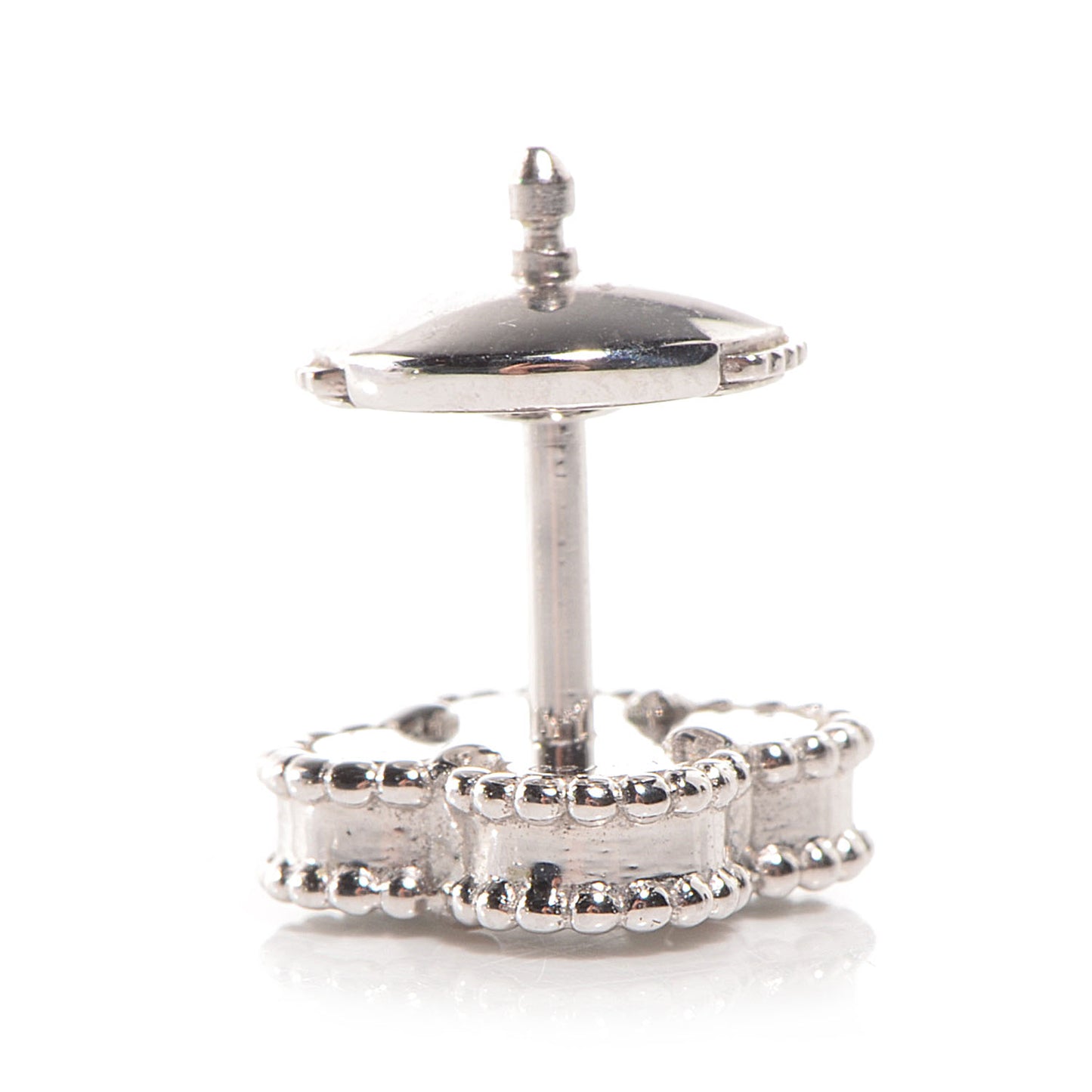 18K White Gold Mother of Pearl Sweet Alhambra Earrings