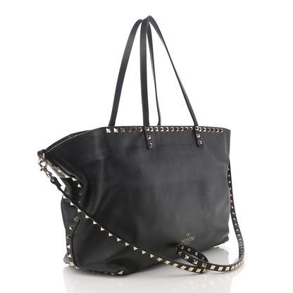 Valentino Garavani Vitello Rockstud Crossbody Tote Black 2 of 14