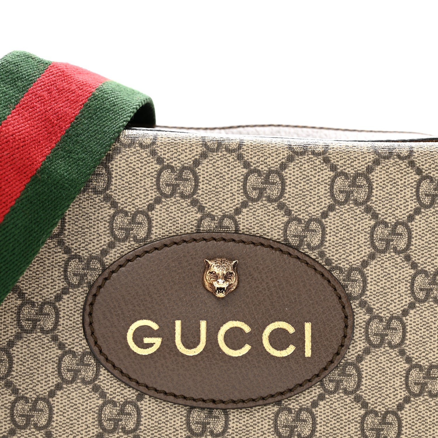 Gucci GG Supreme Monogram Web Neo Vintage Shoulder Bag Beige New Acero Crop 8 of 15