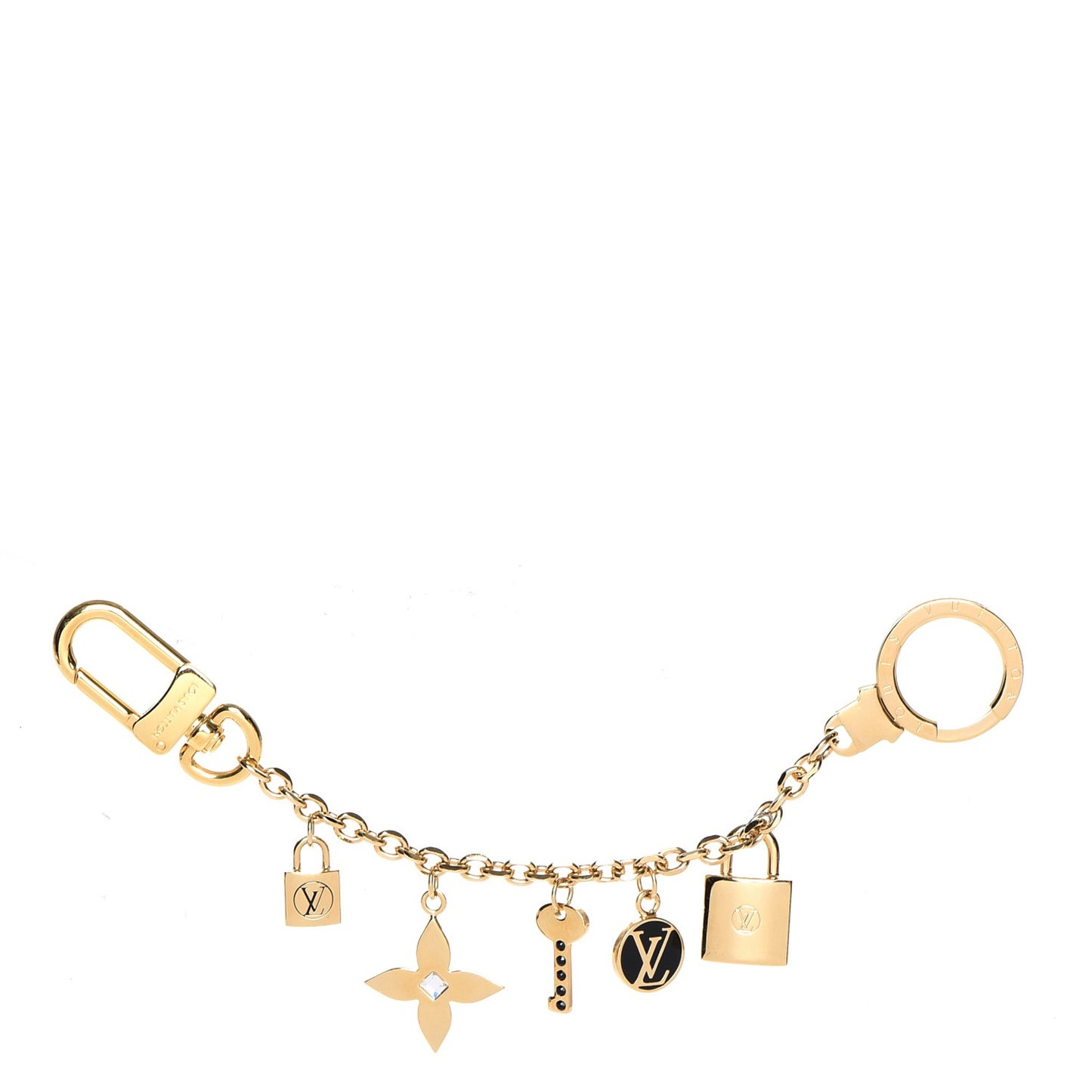 Lock Me Strass Chain Bag Charm Key Holder