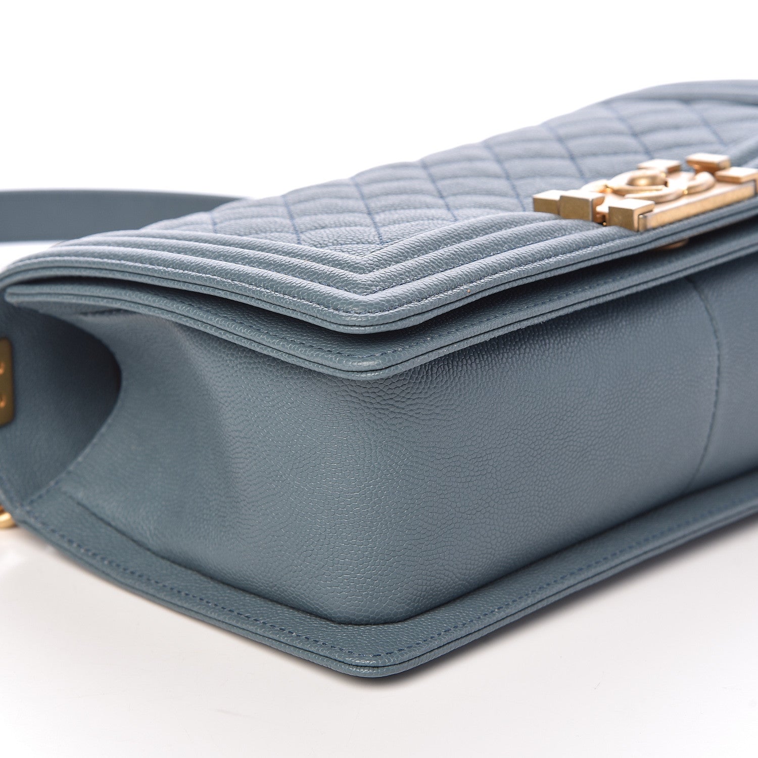Chanel Caviar Quilted Medium Boy Flap Blue 8 of 10