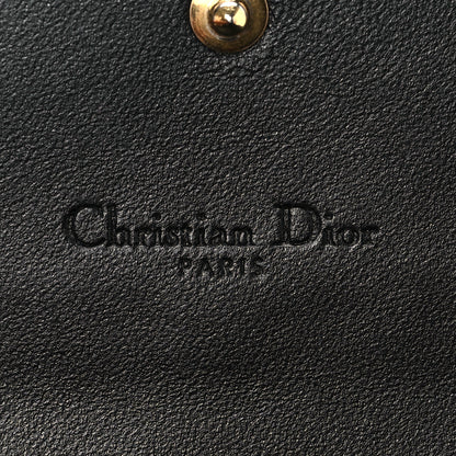 Christian Dior Calfskin Cannage Lady Dior Rendezvous Wallet Black 6 of 7
