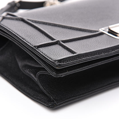 Christian Dior Grained Calfskin Medium Diorama Flap Bag Black 7 of 9