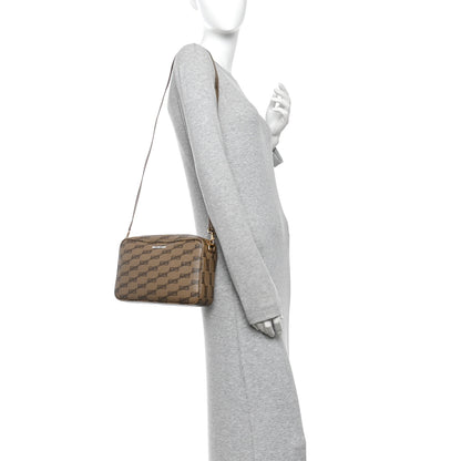 Balenciaga Coated Canvas BB Monogram Medium Signature Camera Bag Beige Brown 2 of 10
