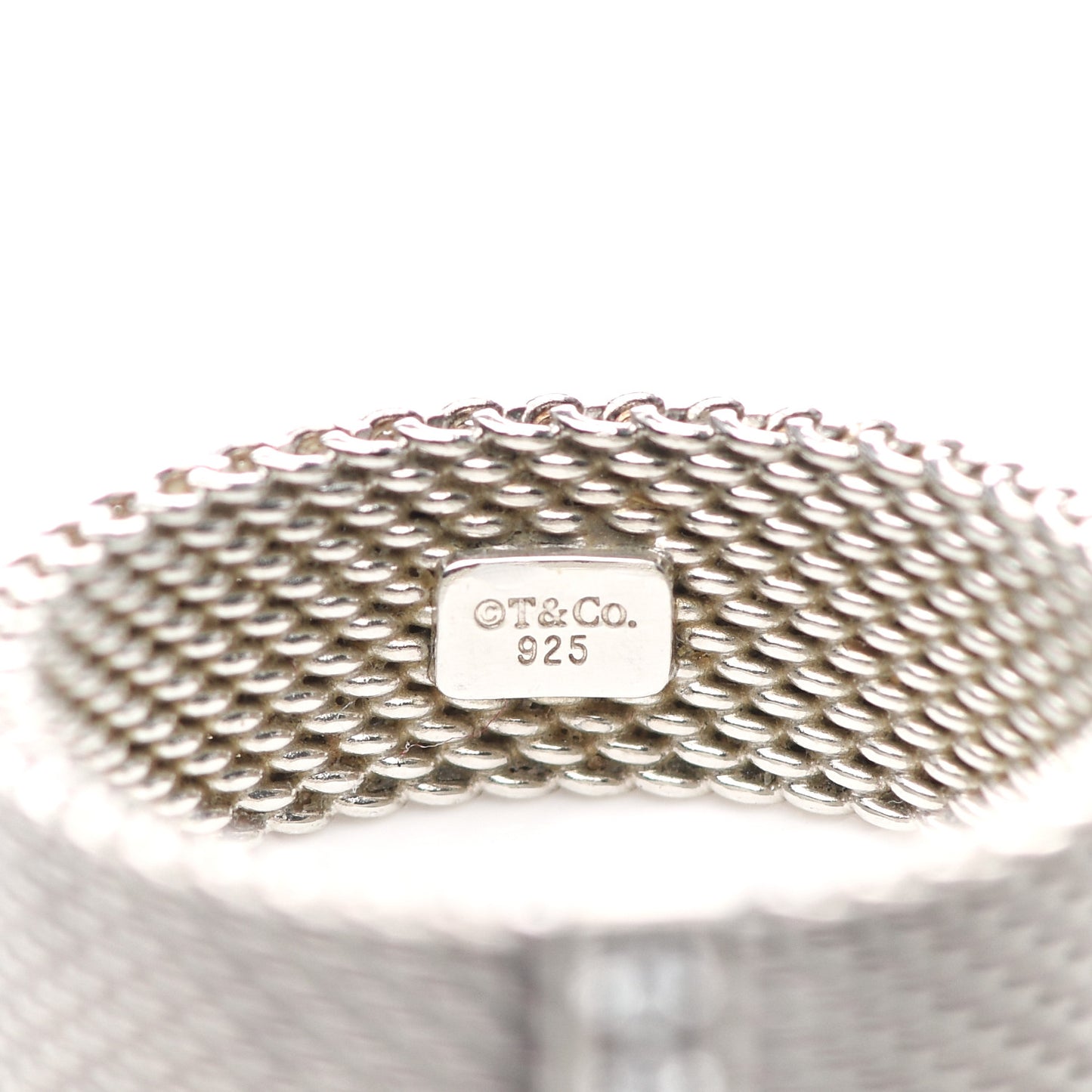 Sterling Silver Diamond Somerset Mesh Ring 52 6