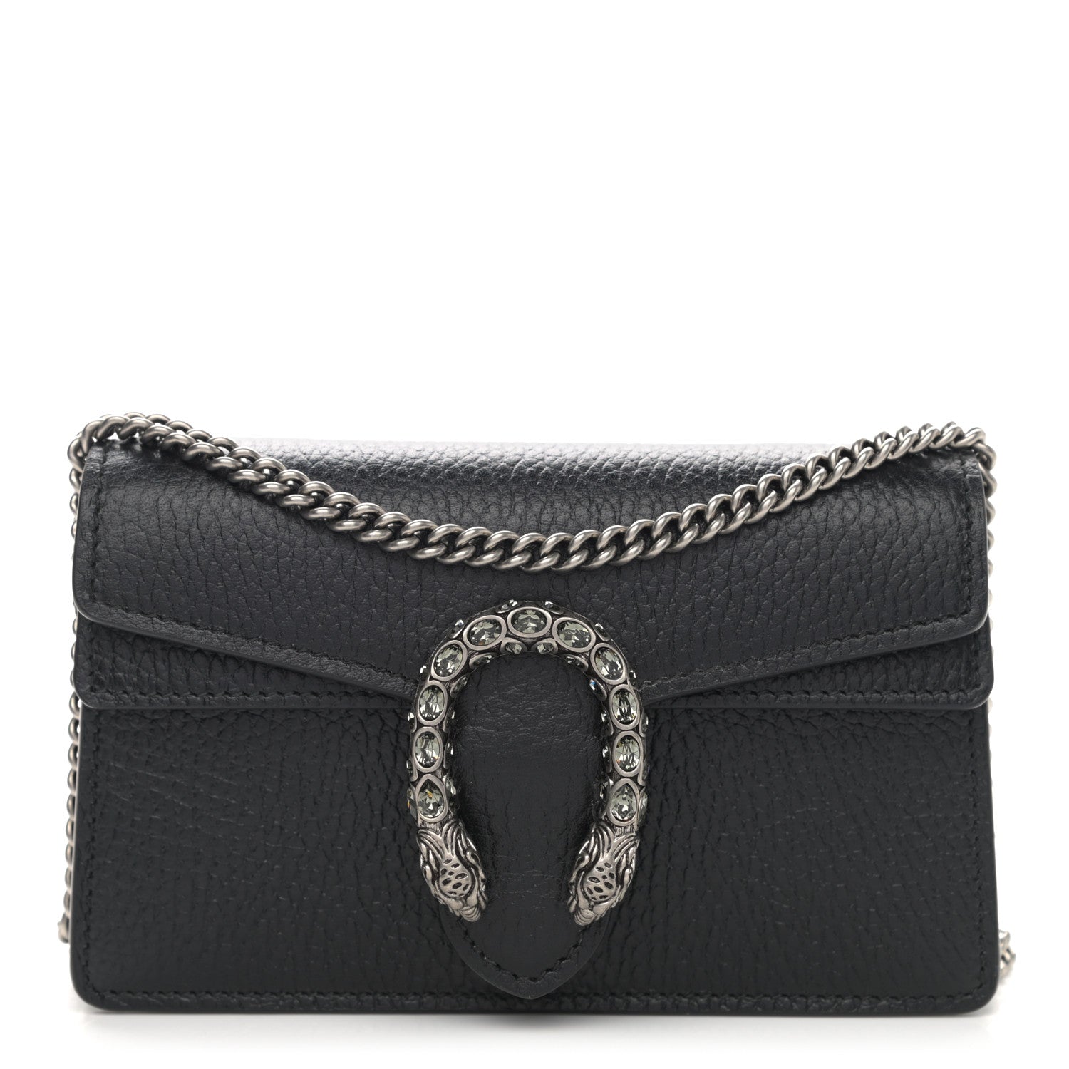 Gucci Calfskin Super Mini Dionysus Shoulder Bag Black 1 of 11
