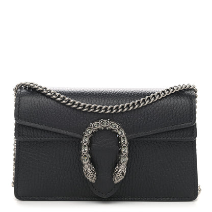 Gucci Calfskin Super Mini Dionysus Shoulder Bag Black 1 of 11