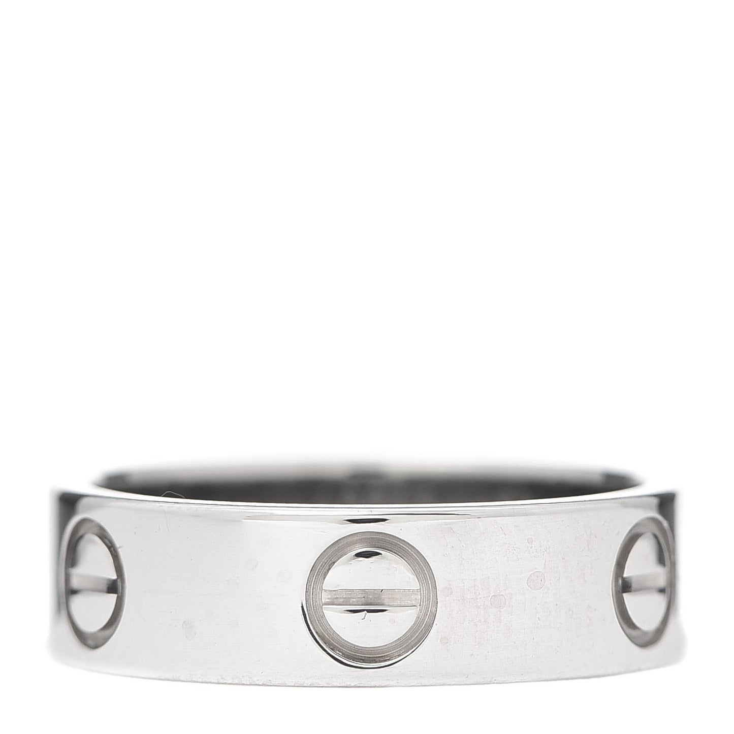 18K White Gold 5.5mm LOVE Ring 53 6.25