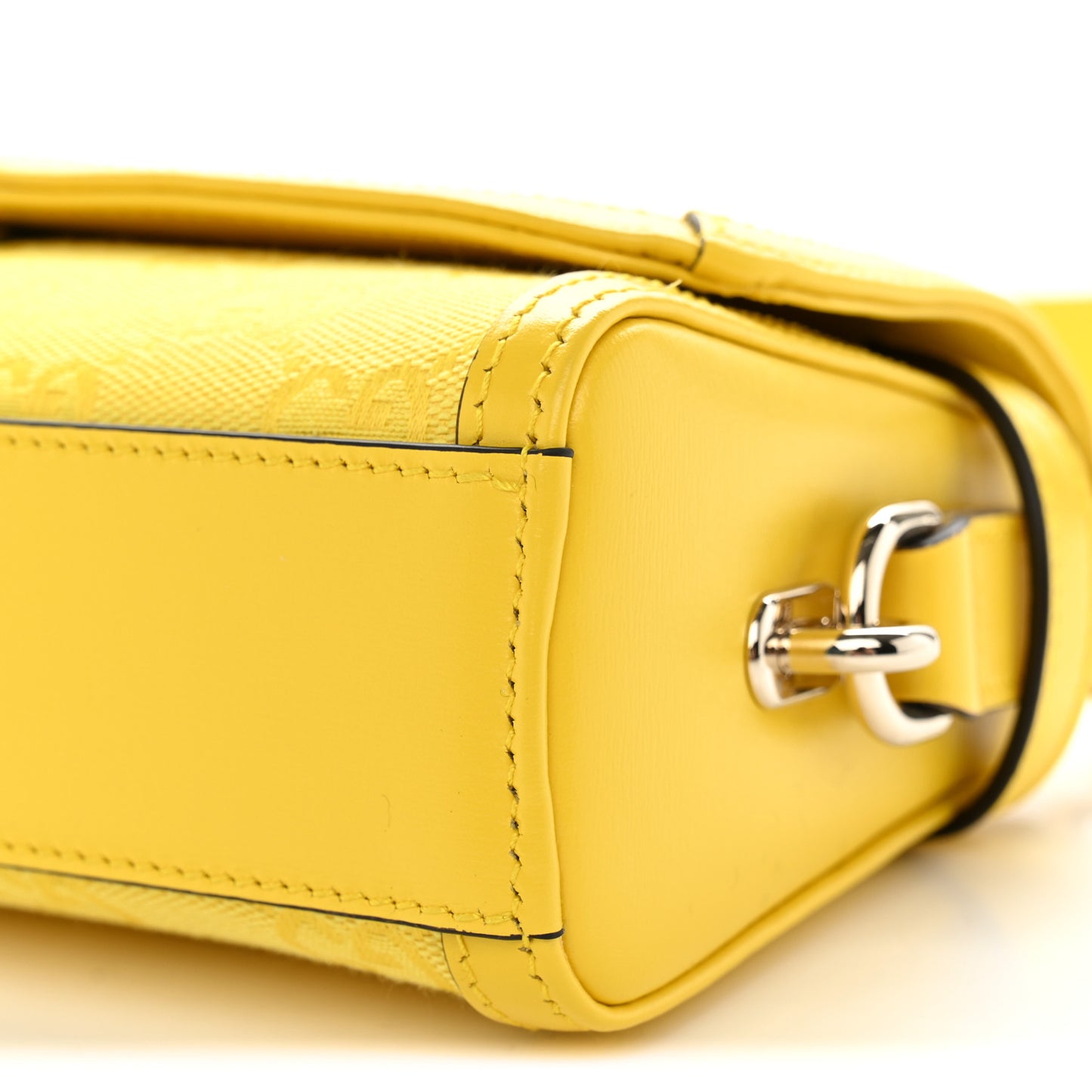 GG Monogram Textured Dollar Calfskin Small Luce Shoulder Bag Yellow