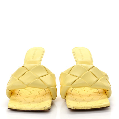 Bottega Veneta Nappa Maxi Intrecciato Lido 90mm Mule Sandals 40.5 Lemonade 2 of 10