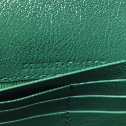 Gucci Azalea Calfskin Enamel Matelasse Diagonal Torchon GG Marmont Chain Wallet New Shamrock Emerald 7 of 9