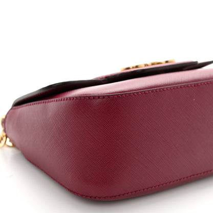 Salvatore Ferragamo Saffiano Paris Crossbody Bag Wine 9 of 11