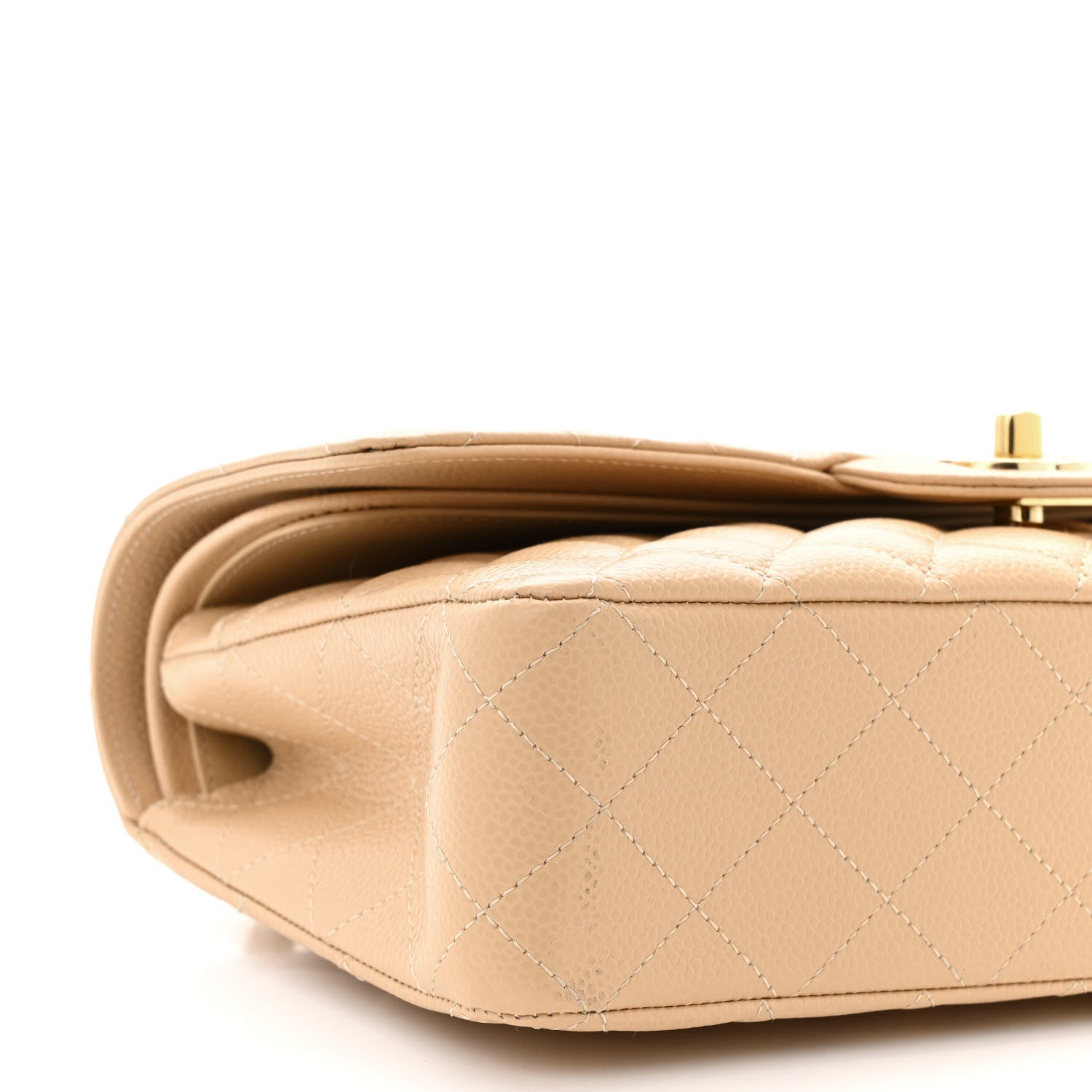 Chanel Caviar Quilted Medium Double Flap Beige Clair 9 of 11