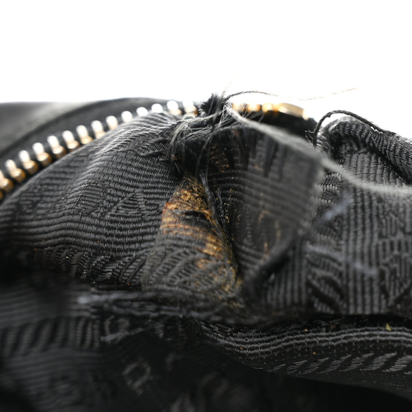 Tessuto Nylon Chain Shoulder Bag Black