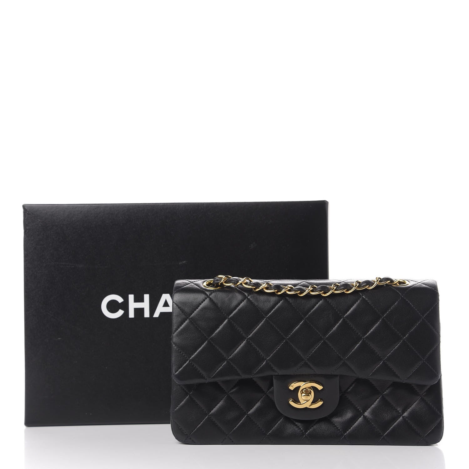 Chanel Lambskin Quilted Small Double Flap Black 12 of 12