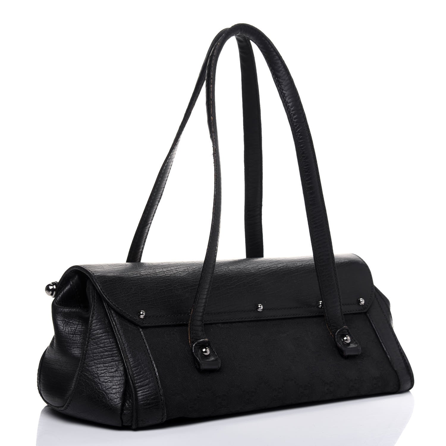 Gucci Monogram Bamboo Bullet Bag Black 3 of 31