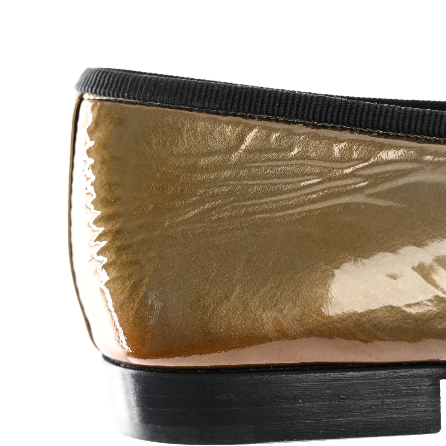 Patent CC Cap Toe Ballerina Flats 37 Black Green