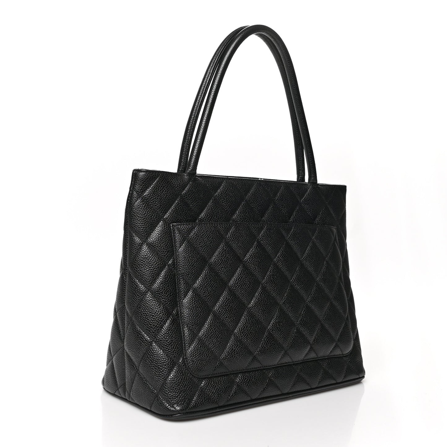 Caviar Quilted Medallion Tote Black