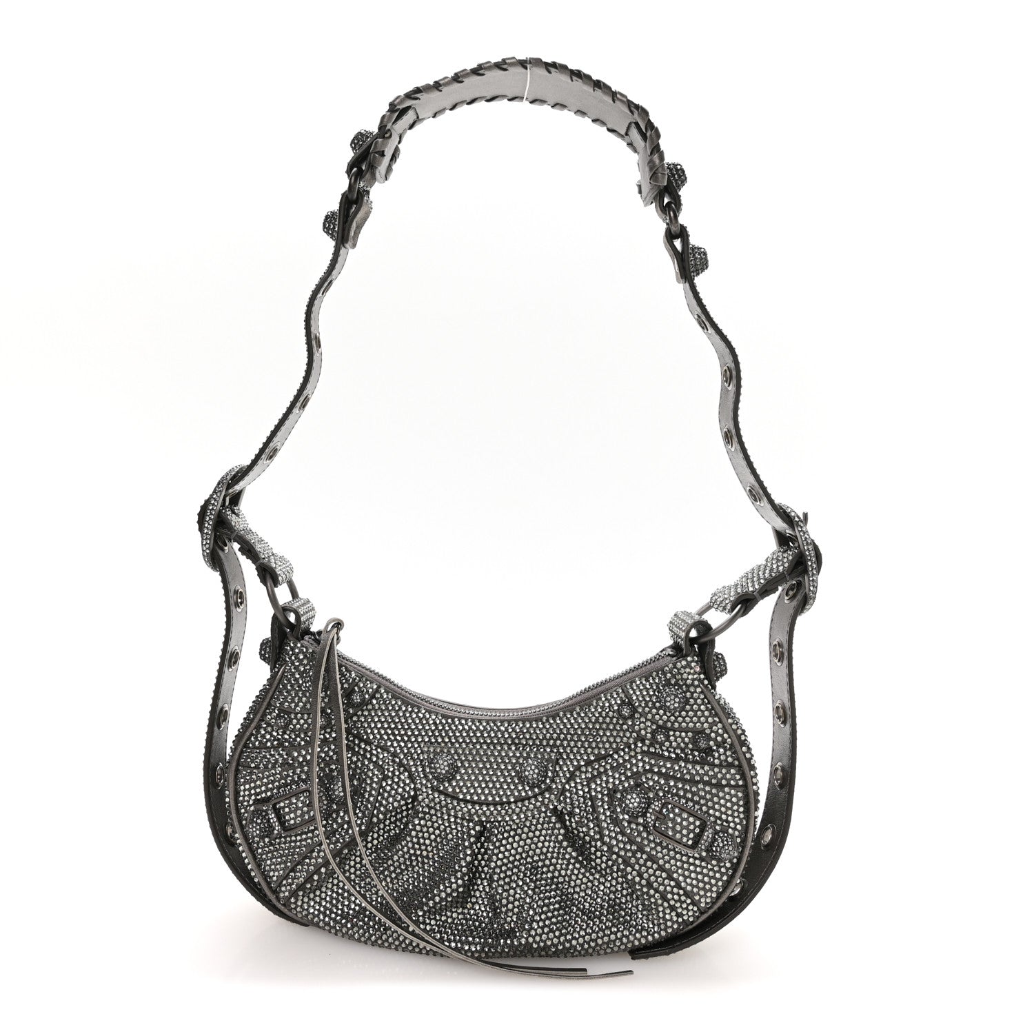 Balenciaga Rhinestone Encrusted Le Cagole Shoulder Bag XS Silver 1 of 11