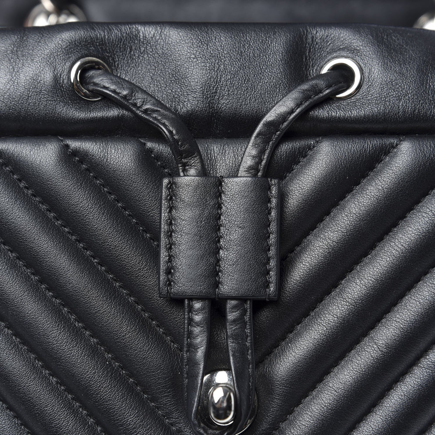 Chanel Calfskin Chevron Quilted Small Urban Spirit Backpack Black 10 of 11