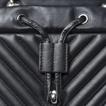 Chanel Calfskin Chevron Quilted Small Urban Spirit Backpack Black 10 of 11
